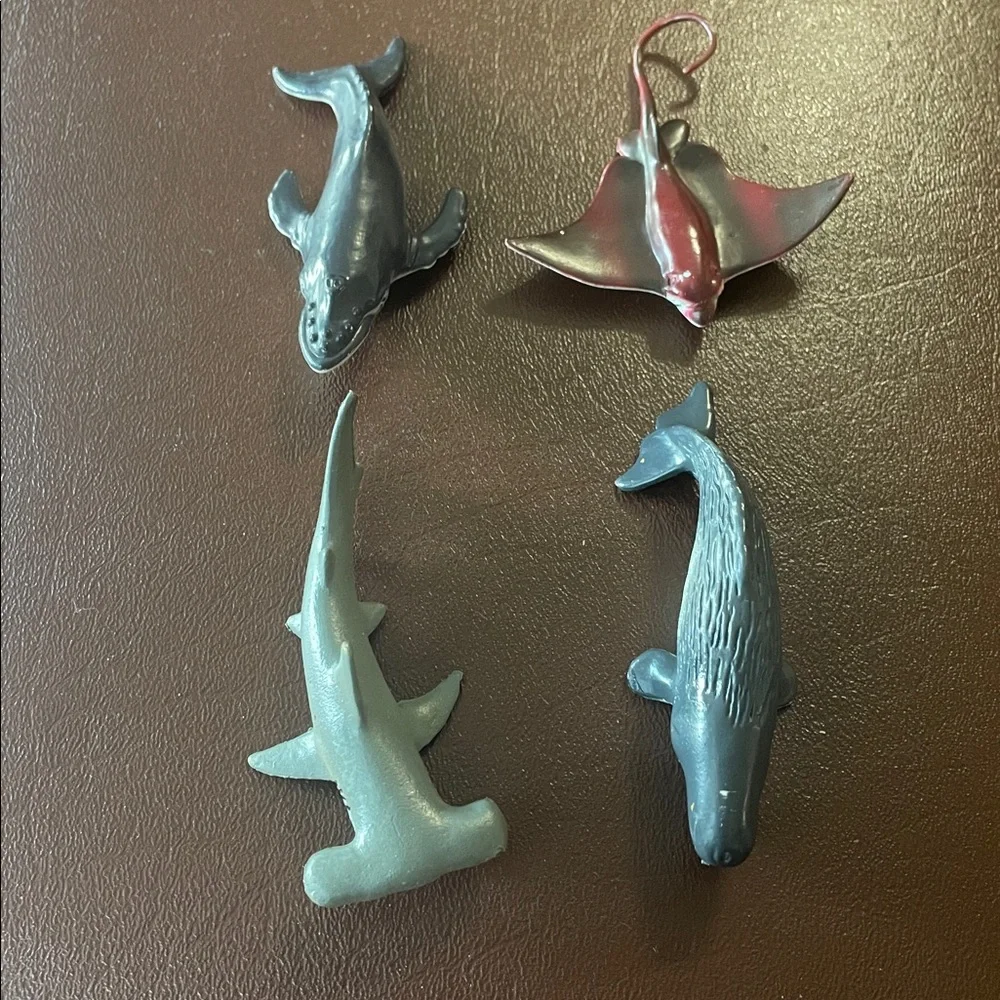 Set of 4 Marine Animal Figurines